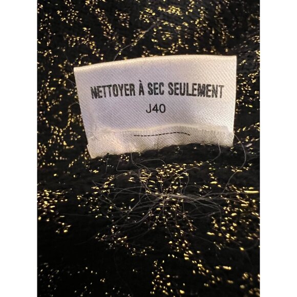 Liz Wear Small Sweater Wool Blend Black Sparkly Goth Holiday Party Y2K - Picture 12 of 16